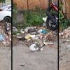 Imagens do lixo acumulado no bairro São Geraldo