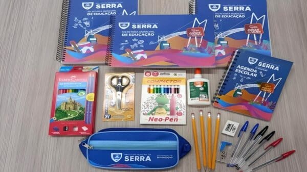 Secretaria da educação anuncia a data de entrega dos kits escolares para alunos da Serra.
