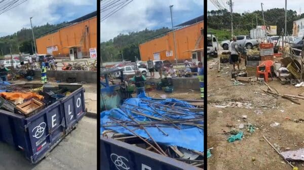 Vídeo: Feirantes de Planalto Serrano enfrentam apreensão de mercadorias em operação de fiscalização