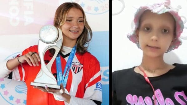 Nadadora paraolímpica de apenas 14 anos busca apoio para realizar tratamento especial fora do Brasil.