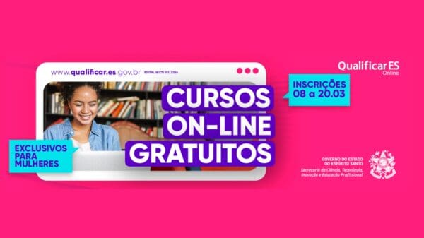Qualificar ES lança 10 mil vagas em cursos online exclusivos para mulheres
