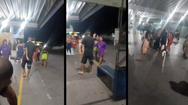 Vídeo: Passageiras agridem sujeito acusado de tentar assaltá-las no Terminal de Laranjeiras