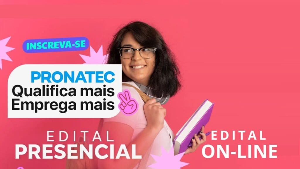 Pronatec abre vagas para cursos gratuitos presenciais e on lines.