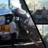 Vídeo: Van escolar bate em carreta e fere gravemente monitora e criança na Serra