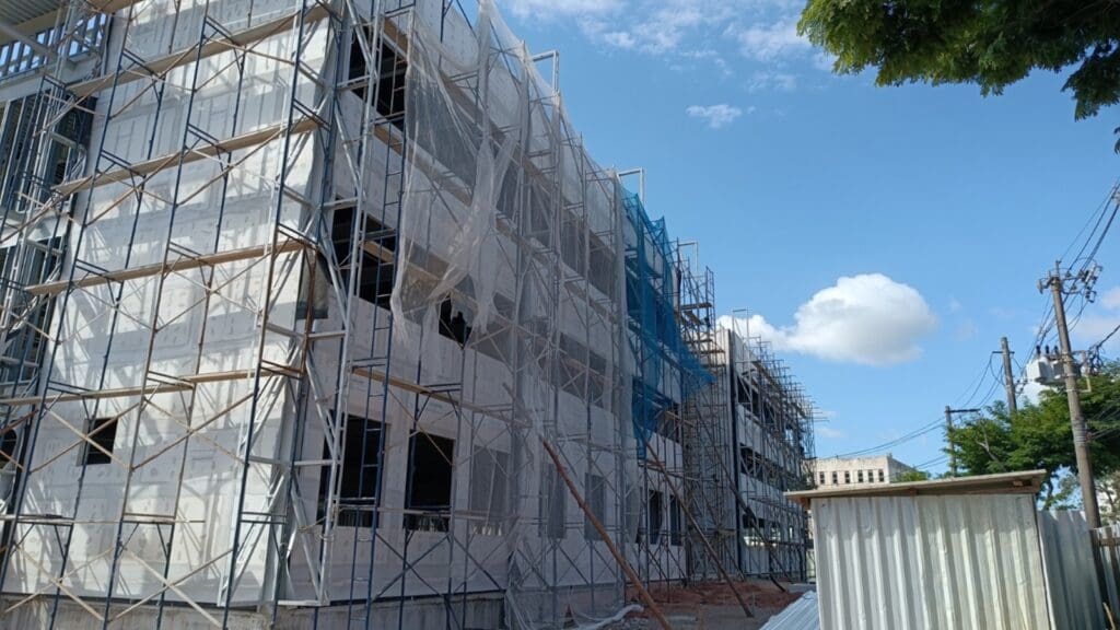 Escola Aristóbulo Barbosa Leão em obras em Laranjeiras