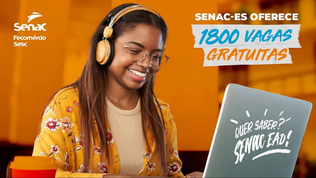 SENAC abre 1.800 vagas para capixabas se inscreverem em cursos online totalmente gratuitos