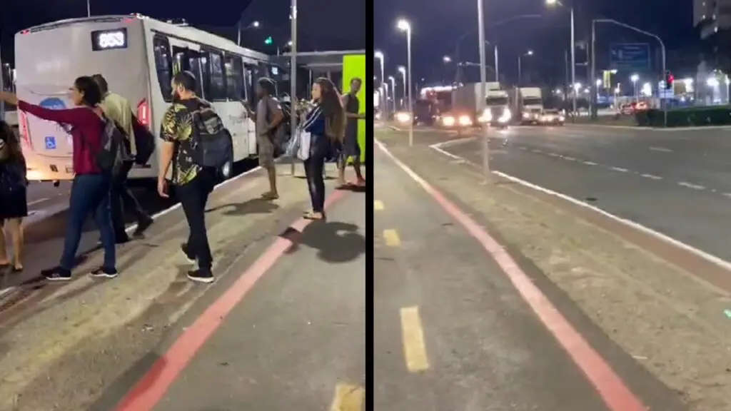 Motorista se irrita com passageira e abandona ônibus em vídeo viral que aconteceu na Serra