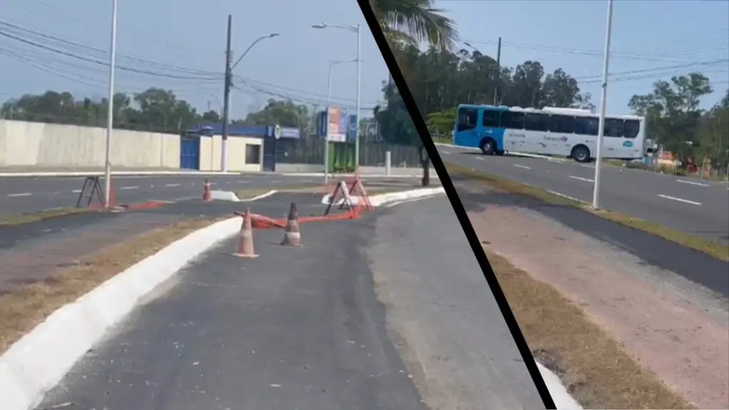 Imagens das obras na avenida Talma Rodrigues