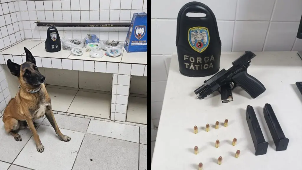 Polícia Militar realiza apreensões em bairros da Serra.