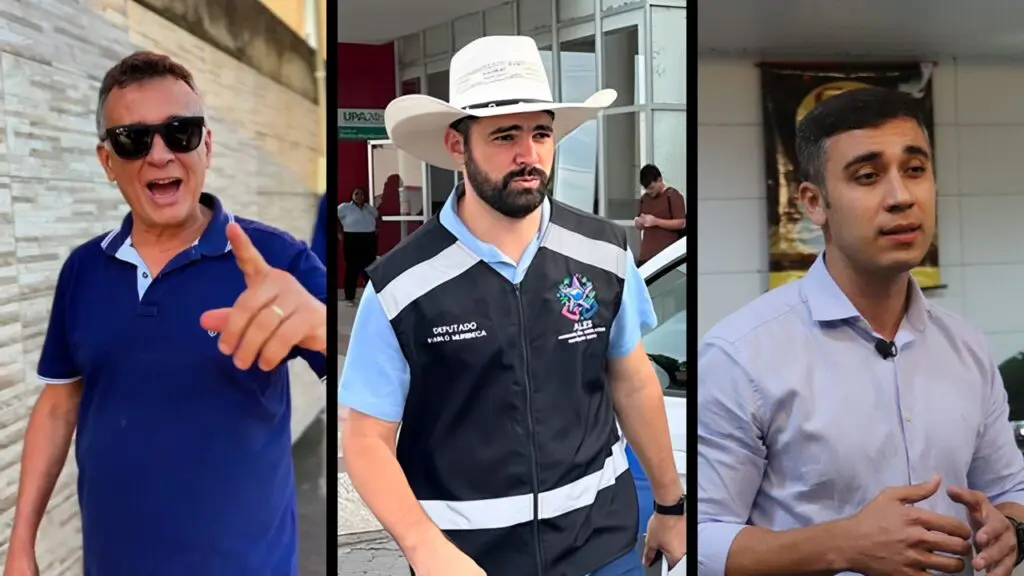 Os candidatos a prefeito da Serra: Audifax Barcelos, Pablo Muribeca e Weverson Meireles