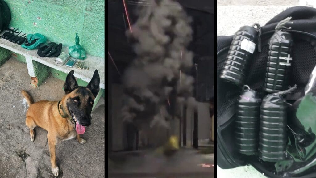 Granadas detonadas em bairro da Serra seriam de chefe do tráfico de drogas Polícia Militar arrocha chefe do tráfico de drogas e encontra granadas caseiras na Serra.