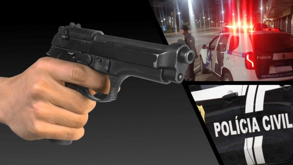 Jovem é surpreendido e baleado por criminosos em carro preto na Serra