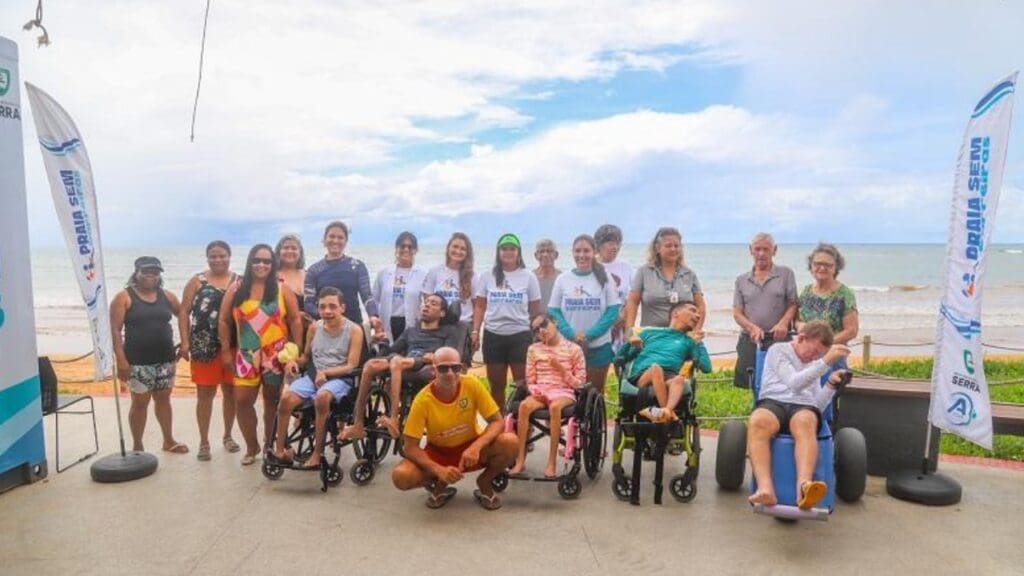 Prefeitura da Serra manterá os atendimentos do projeto Praia Sem Barreiras durante o carnaval.