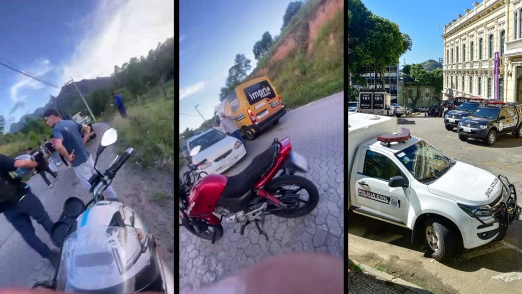 Grave acidente na área rural da Serra termina com a morte de motociclista após colisão com caminhão