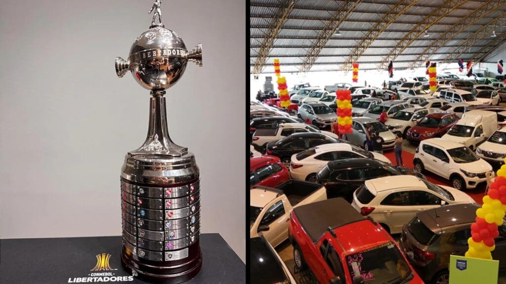 Feirão de Veículos Seminovos na Serra Combina Futebol e Negócios com exposição da Taça da Libertadores