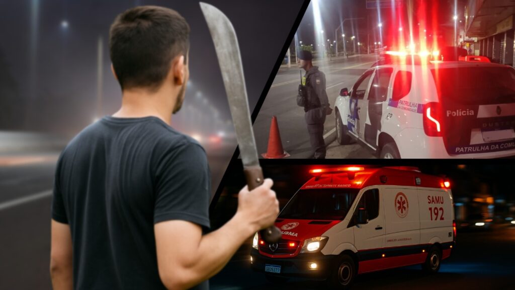 Sujeito causa acidente de carro e tenta matar ex-companheira e ex-sogro com facão na Serra Homem ataca ex e ex-sogro com facão após colisão na BR-101