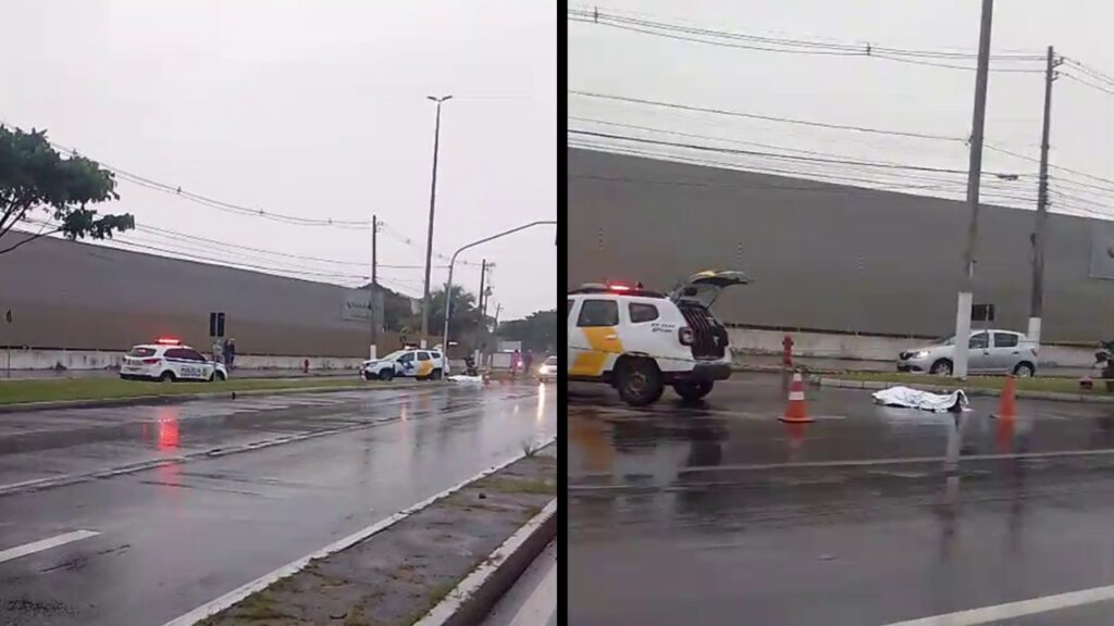 Motociclista de aplicativo morre após supostamente avançar o sinal em cruzamento na Serra