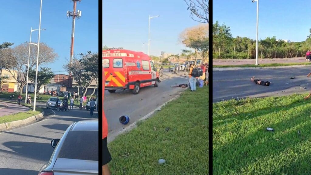 Tiroteio frenético no trânsito deixa diversos feridos na Serra Movimentação policial e veículos parados após tiroteio na Avenida Meridional, em Cidade Continental, na Serra.