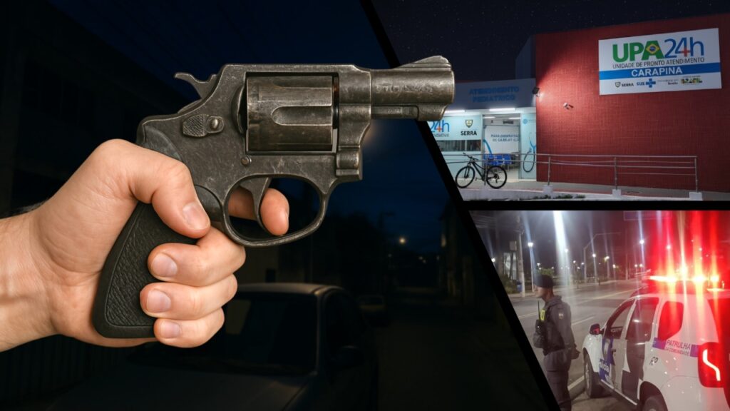 Homem é baleado após troca de tiros e acaba preso na UPA de Carapina Sujeito é baleado e preso após troca de tiros na Serra