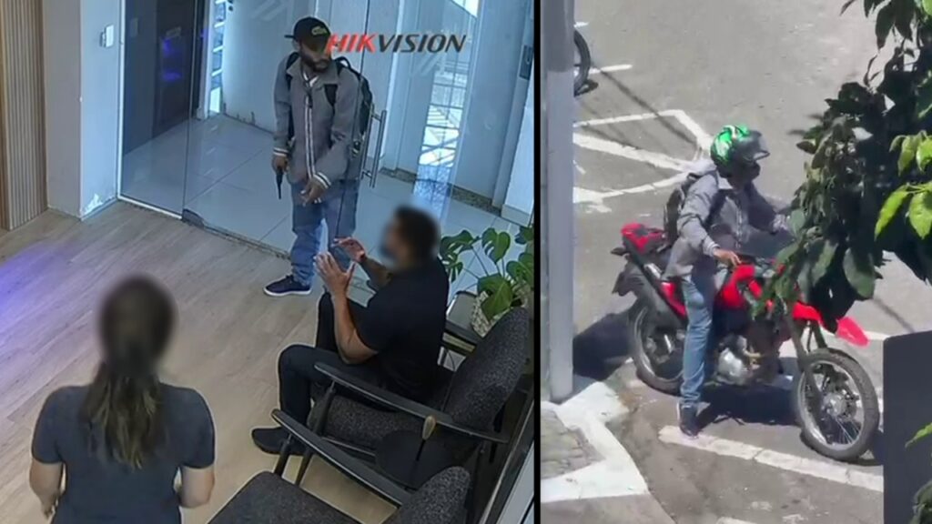 Vídeo: sujeito armado é flagrado assaltando escritório na Praia do Canto Assaltante armado invade imobiliária e faz a limpa em vítimas em Vitória