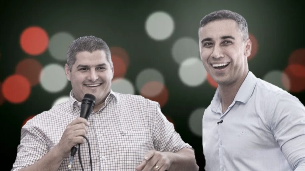 Deputado estadual Alexandre Xambinho e prefeito da Serra Weverson Meireles