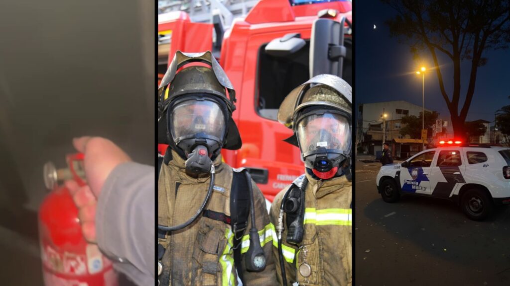 Polícia Militar ajuda resgatar moradores durante incêndio na Serra Incêndio toma residência e mobiliza equipes de emergência na Serra