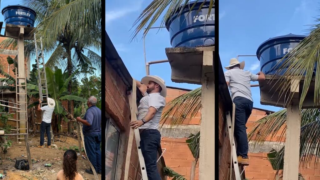 Deputado Pablo Muribeca ajuda a abastecer as casas dos moradores do bairro Jardim Bela Vista