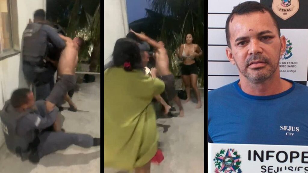 Equipe da PM que prendeu vereador Fred do PDT recebe elogio do CIODES Sequência de imagens mostra vereador Fred do PDT em confronto com militares e no registro prisional com placa de identificação