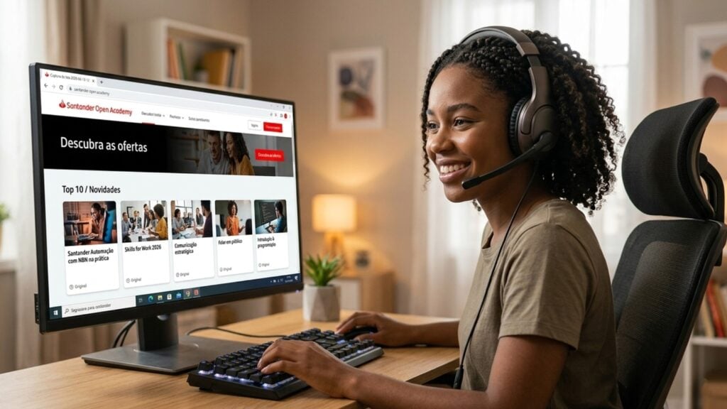 Plataforma online do Santander oferece mais de 1.000 cursos totalmente gratuitos Cursos gratuitos com certificado estão disponíveis e podem mudar sua carreira