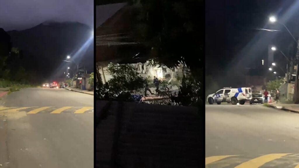 Denúncia leva PM a esconderijo e termina com prisão após troca de tiros na Serra Movimentação de viaturas da Força Tática da PMES durante operação no bairro Cidade Pomar.